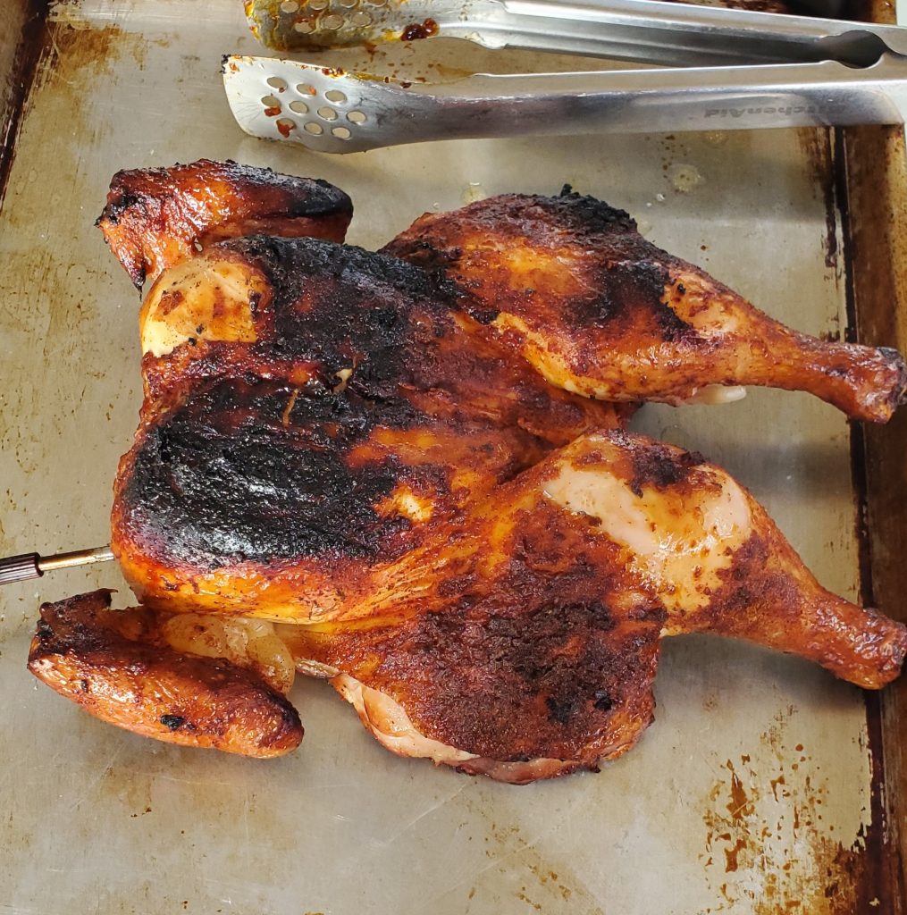 Smoked whole chicken Vegas Tom Cooks