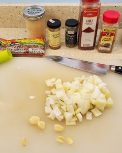 Ingredients for refried beans